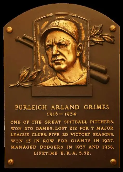Grimes HOF plaque